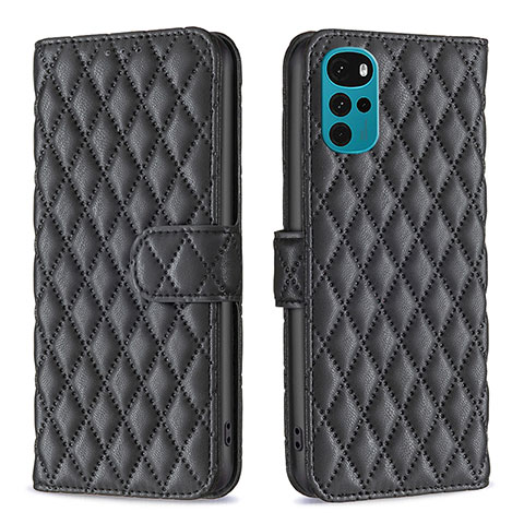 Funda de Cuero Cartera con Soporte Carcasa B01F para Motorola Moto G22 Negro