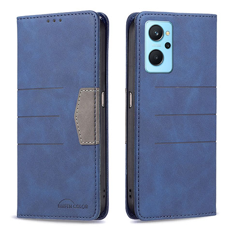 Funda de Cuero Cartera con Soporte Carcasa B01F para Oppo K10 4G Azul