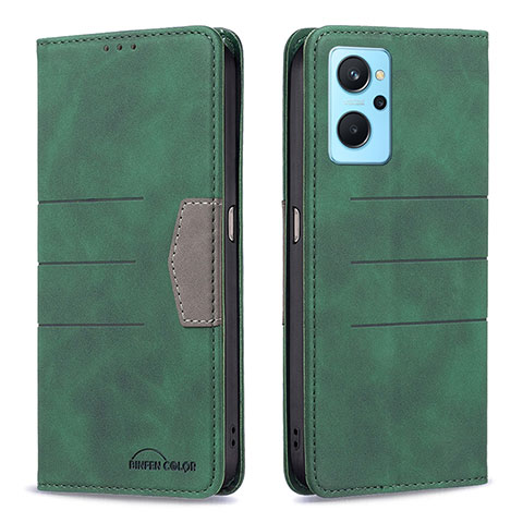 Funda de Cuero Cartera con Soporte Carcasa B01F para Oppo K10 4G Verde