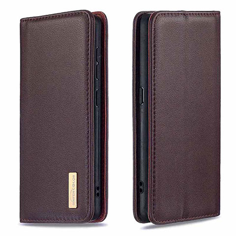 Funda de Cuero Cartera con Soporte Carcasa B01F para Samsung Galaxy A01 SM-A015 Marron