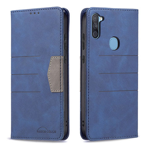 Funda de Cuero Cartera con Soporte Carcasa B01F para Samsung Galaxy A11 Azul