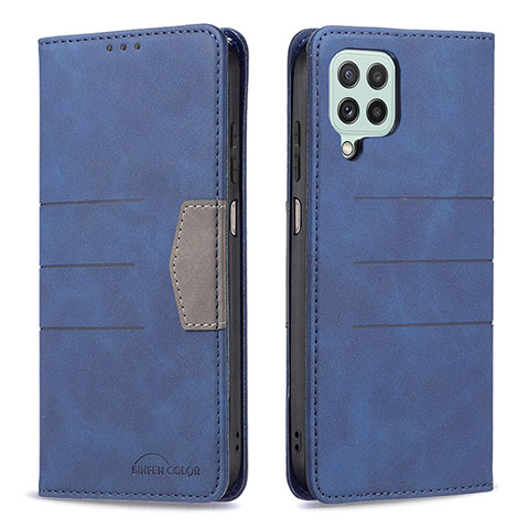 Funda de Cuero Cartera con Soporte Carcasa B01F para Samsung Galaxy A22 4G Azul