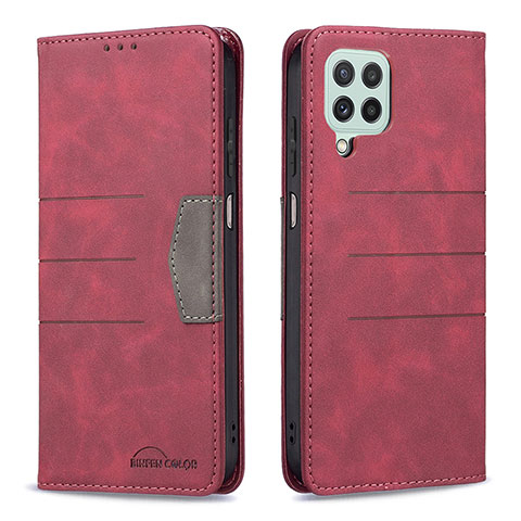 Funda de Cuero Cartera con Soporte Carcasa B01F para Samsung Galaxy A22 4G Rojo