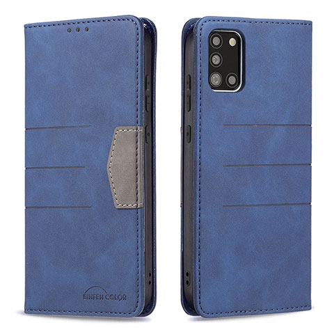 Funda de Cuero Cartera con Soporte Carcasa B01F para Samsung Galaxy A31 Azul