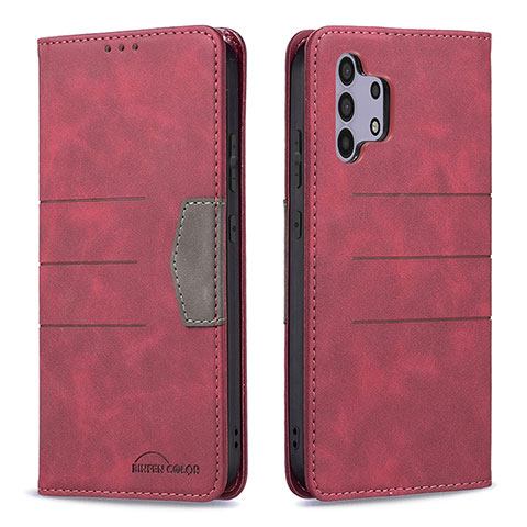 Funda de Cuero Cartera con Soporte Carcasa B01F para Samsung Galaxy A32 5G Rojo