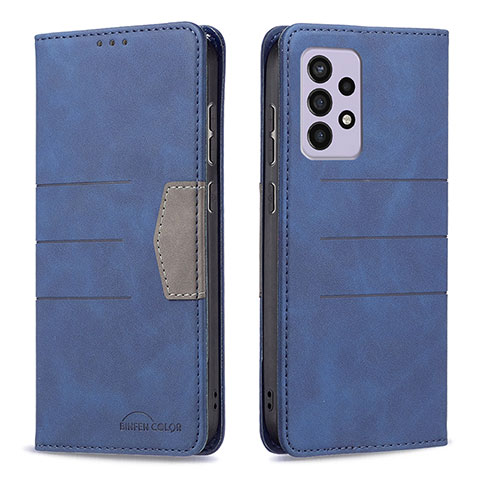 Funda de Cuero Cartera con Soporte Carcasa B01F para Samsung Galaxy A33 5G Azul