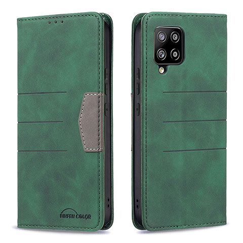 Funda de Cuero Cartera con Soporte Carcasa B01F para Samsung Galaxy A42 5G Verde