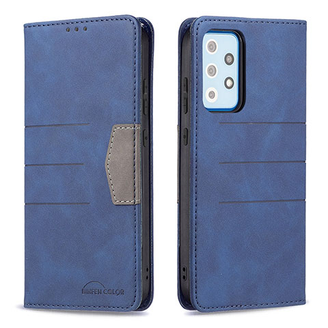 Funda de Cuero Cartera con Soporte Carcasa B01F para Samsung Galaxy A52 4G Azul