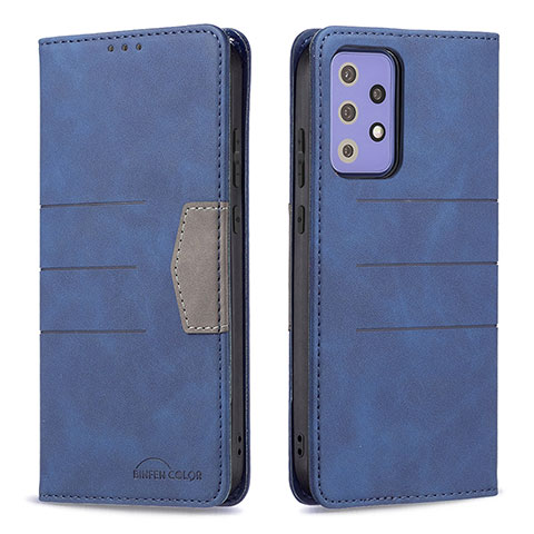 Funda de Cuero Cartera con Soporte Carcasa B01F para Samsung Galaxy A72 4G Azul