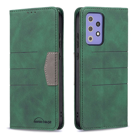 Funda de Cuero Cartera con Soporte Carcasa B01F para Samsung Galaxy A72 4G Verde