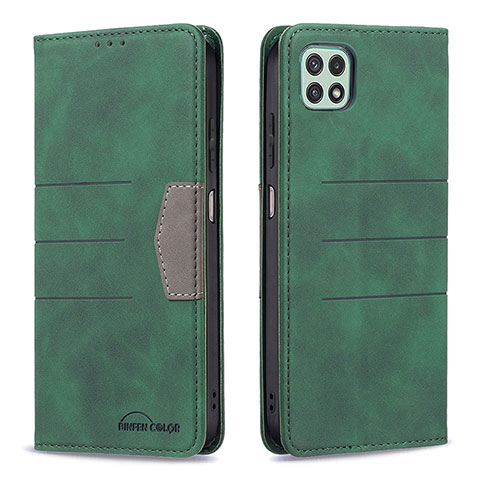 Funda de Cuero Cartera con Soporte Carcasa B01F para Samsung Galaxy F42 5G Verde