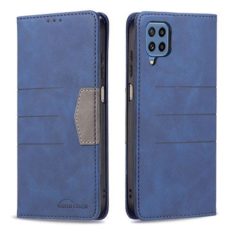 Funda de Cuero Cartera con Soporte Carcasa B01F para Samsung Galaxy M32 4G Azul