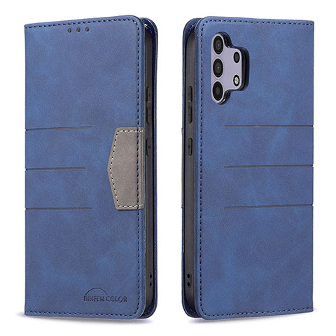 Funda de Cuero Cartera con Soporte Carcasa B01F para Samsung Galaxy M32 5G Azul