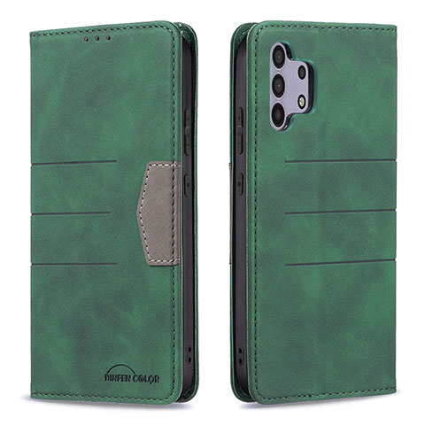 Funda de Cuero Cartera con Soporte Carcasa B01F para Samsung Galaxy M32 5G Verde