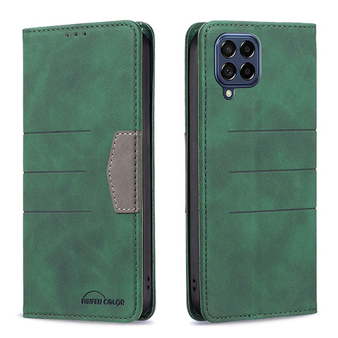 Funda de Cuero Cartera con Soporte Carcasa B01F para Samsung Galaxy M53 5G Verde