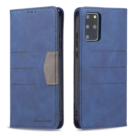 Funda de Cuero Cartera con Soporte Carcasa B01F para Samsung Galaxy S20 Plus 5G Azul