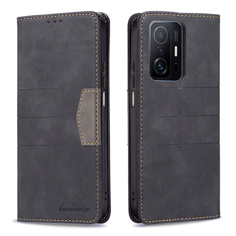 Funda de Cuero Cartera con Soporte Carcasa B01F para Xiaomi Mi 11T 5G Negro