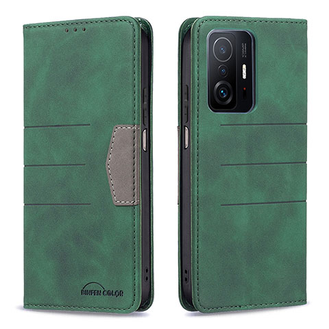 Funda de Cuero Cartera con Soporte Carcasa B01F para Xiaomi Mi 11T 5G Verde