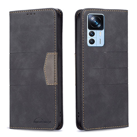 Funda de Cuero Cartera con Soporte Carcasa B01F para Xiaomi Mi 12T 5G Negro