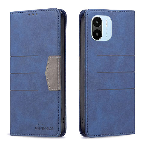 Funda de Cuero Cartera con Soporte Carcasa B01F para Xiaomi Redmi A2 Azul