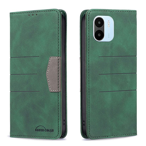 Funda de Cuero Cartera con Soporte Carcasa B01F para Xiaomi Redmi A2 Plus Verde