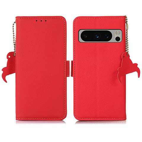 Funda de Cuero Cartera con Soporte Carcasa B01H para Google Pixel 8 Pro 5G Rojo