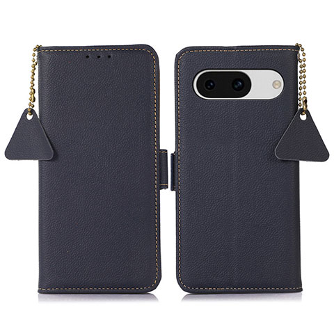 Funda de Cuero Cartera con Soporte Carcasa B01H para Google Pixel 8a 5G Azul