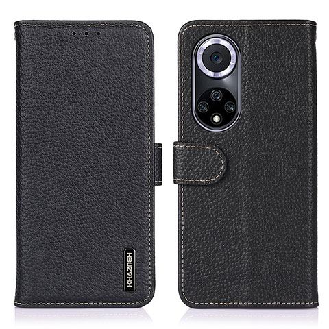 Funda de Cuero Cartera con Soporte Carcasa B01H para Huawei Honor 50 5G Negro