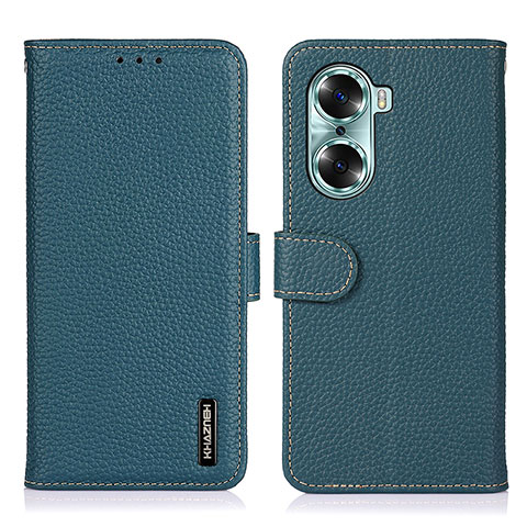 Funda de Cuero Cartera con Soporte Carcasa B01H para Huawei Honor 60 5G Verde