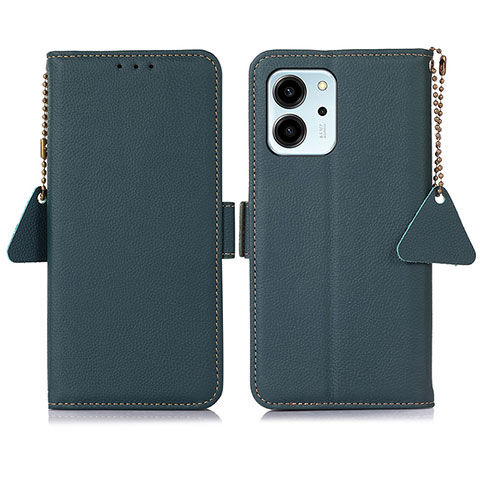 Funda de Cuero Cartera con Soporte Carcasa B01H para Huawei Honor 80 SE 5G Verde