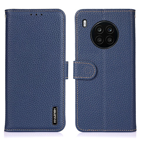 Funda de Cuero Cartera con Soporte Carcasa B01H para Huawei Nova 8i Azul