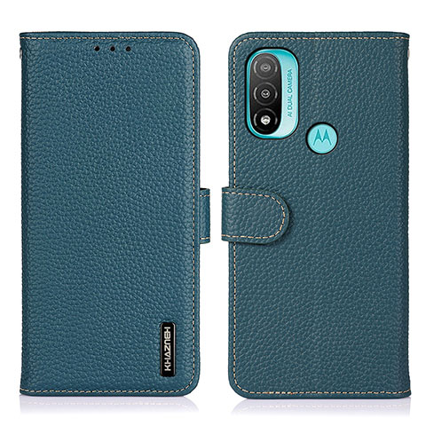 Funda de Cuero Cartera con Soporte Carcasa B01H para Motorola Moto E40 Verde