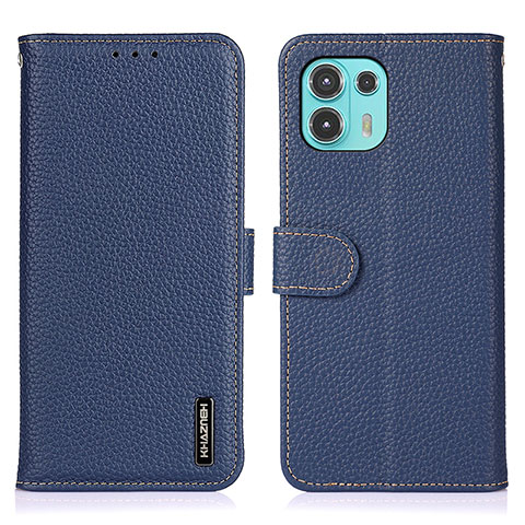 Funda de Cuero Cartera con Soporte Carcasa B01H para Motorola Moto Edge 20 Lite 5G Azul