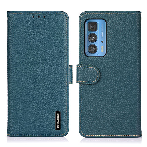 Funda de Cuero Cartera con Soporte Carcasa B01H para Motorola Moto Edge 20 Pro 5G Verde