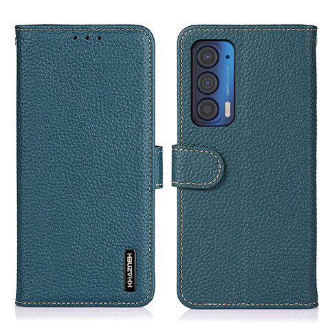 Funda de Cuero Cartera con Soporte Carcasa B01H para Motorola Moto Edge (2021) 5G Verde