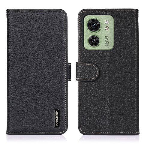 Funda de Cuero Cartera con Soporte Carcasa B01H para Motorola Moto Edge (2023) 5G Negro