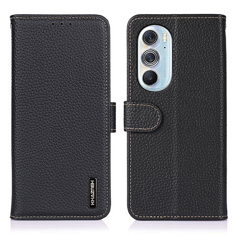 Funda de Cuero Cartera con Soporte Carcasa B01H para Motorola Moto Edge 30 Pro 5G Negro