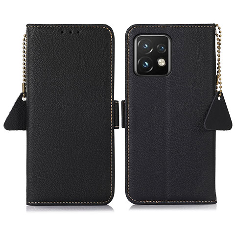 Funda de Cuero Cartera con Soporte Carcasa B01H para Motorola Moto Edge Plus (2023) 5G Negro