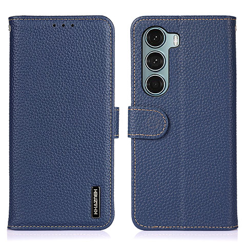 Funda de Cuero Cartera con Soporte Carcasa B01H para Motorola Moto Edge S30 5G Azul