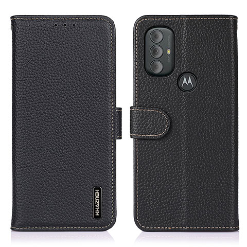 Funda de Cuero Cartera con Soporte Carcasa B01H para Motorola Moto G Play Gen 2 Negro