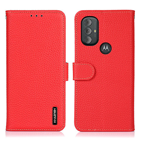 Funda de Cuero Cartera con Soporte Carcasa B01H para Motorola Moto G Power (2022) Rojo