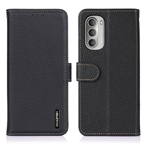 Funda de Cuero Cartera con Soporte Carcasa B01H para Motorola Moto G Stylus (2022) 4G Negro