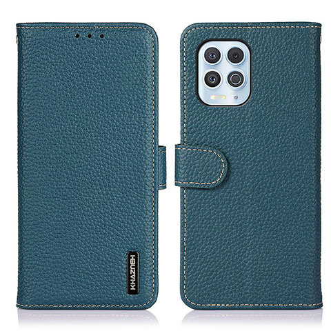 Funda de Cuero Cartera con Soporte Carcasa B01H para Motorola Moto G100 5G Verde