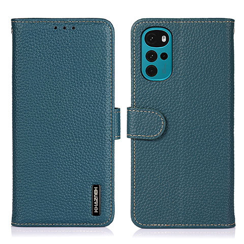 Funda de Cuero Cartera con Soporte Carcasa B01H para Motorola Moto G22 Verde