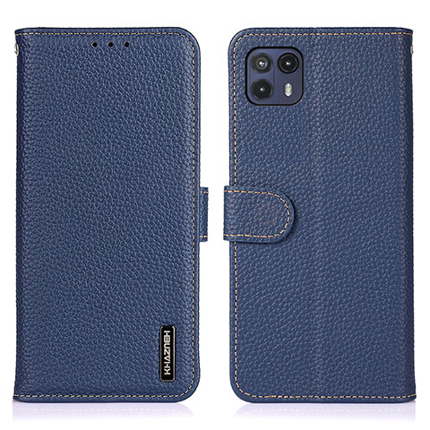 Funda de Cuero Cartera con Soporte Carcasa B01H para Motorola Moto G50 5G Azul