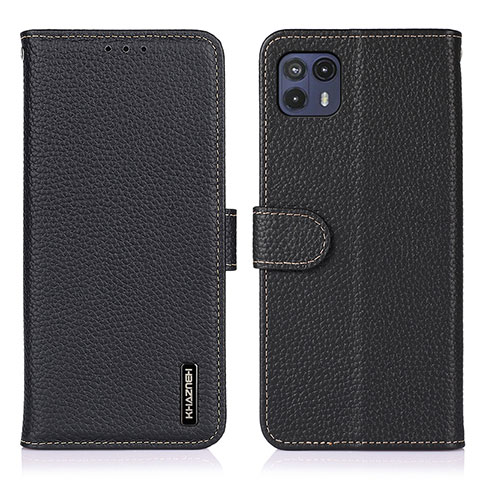 Funda de Cuero Cartera con Soporte Carcasa B01H para Motorola Moto G50 5G Negro