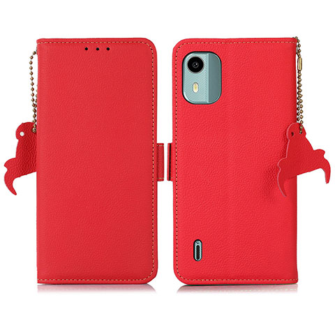 Funda de Cuero Cartera con Soporte Carcasa B01H para Nokia C12 Plus Rojo