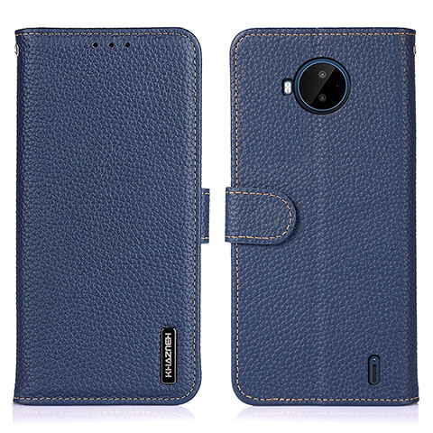 Funda de Cuero Cartera con Soporte Carcasa B01H para Nokia C20 Plus Azul