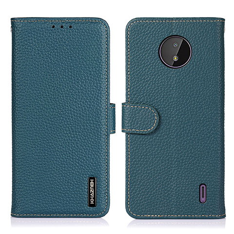 Funda de Cuero Cartera con Soporte Carcasa B01H para Nokia C20 Verde