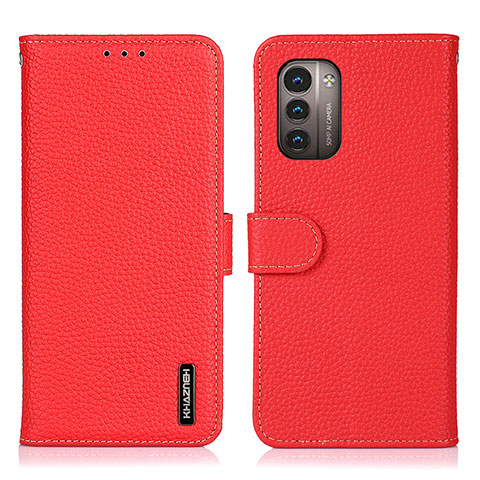 Funda de Cuero Cartera con Soporte Carcasa B01H para Nokia G21 Rojo